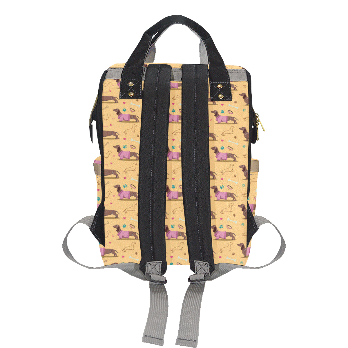 Dachshund Pattern Print Design 07 Diaper Bag Backpack