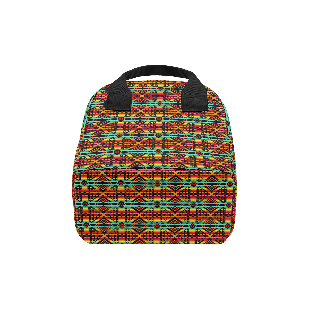 Kente Red Design African Print Insulated Lunch Bag