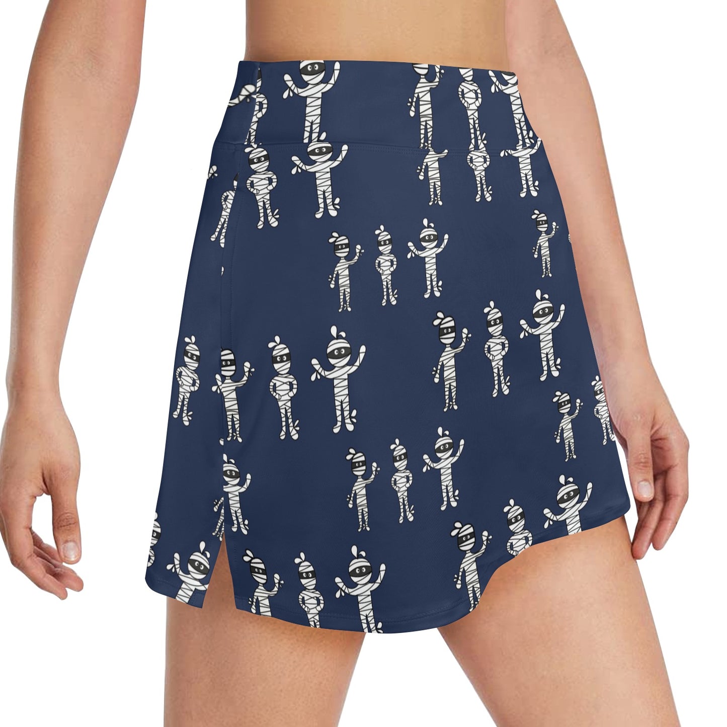 Mummy Print Design LKS306 Women's Golf Skirt with Pocket