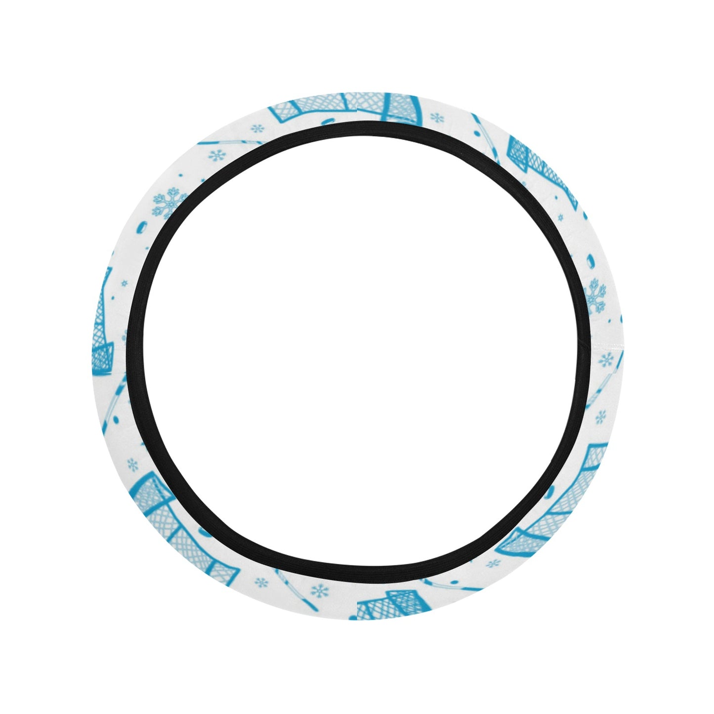 Hockey Print Design LKS303 Steering Wheel Cover with Elastic Edge