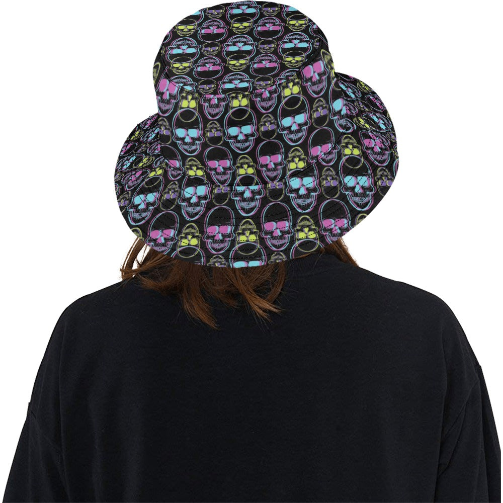 Skull 3D Colorful Print Design LKS309 Unisex Bucket Hat