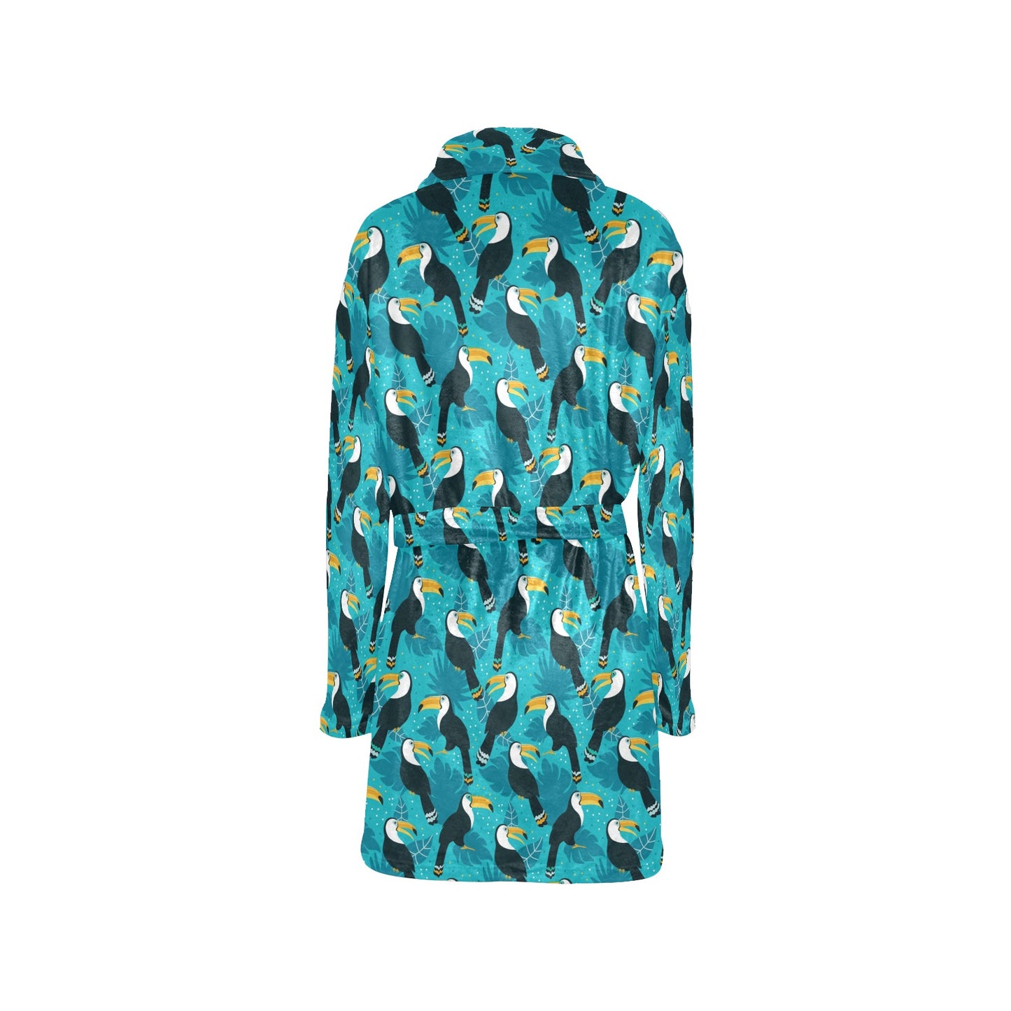 Toucan Parrot Pattern Print Women's Fleece Robe