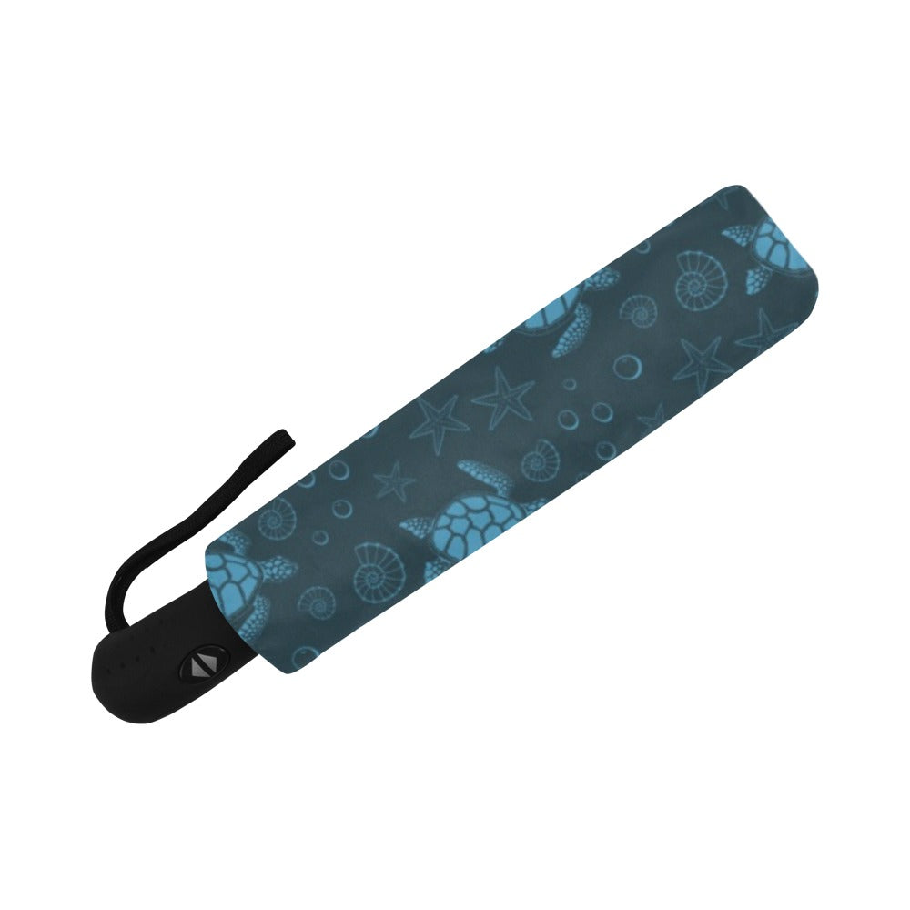 Sea Turtle Print Design LKS308 Anti-UV Automatic Umbrella
