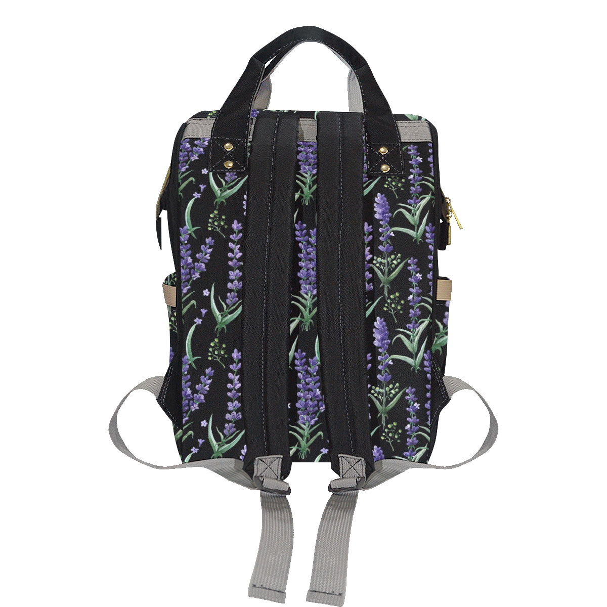 Lavender Pattern Print Design LV01 Diaper Bag Backpack