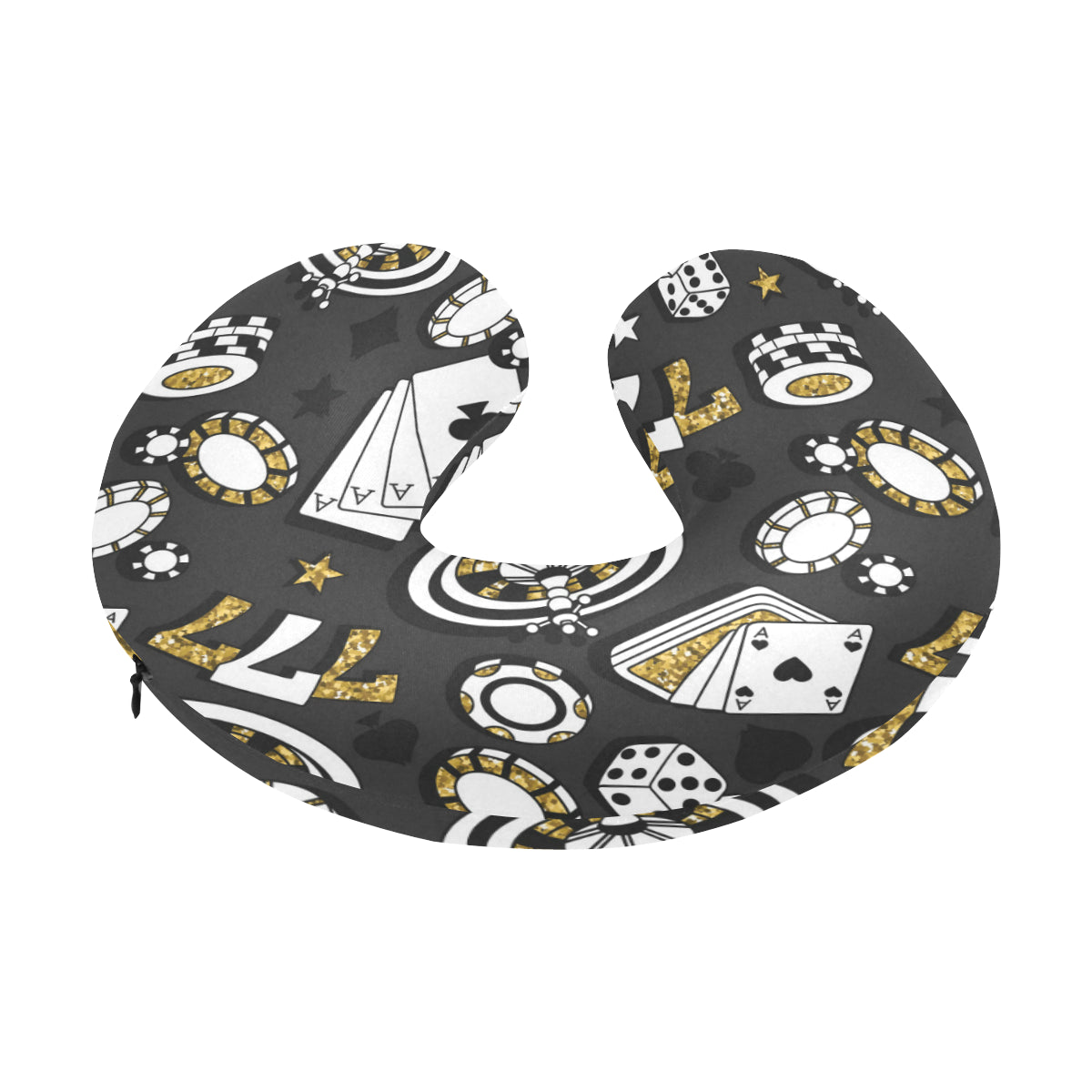 Casino Pattern Print Design 05 U-Shaped Travel Neck Pillow