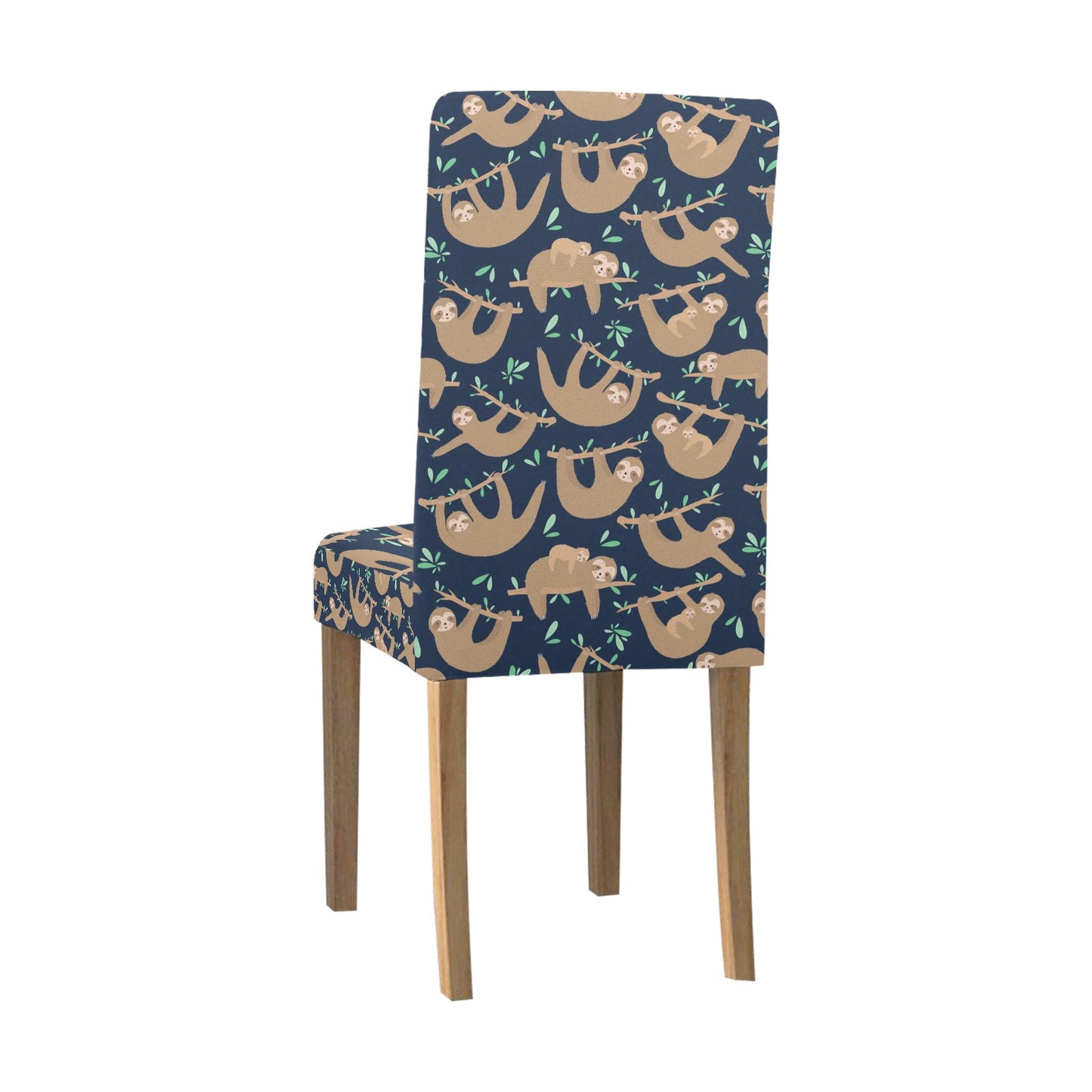Sloth Print Design LKS307 Dining Chair Slipcover