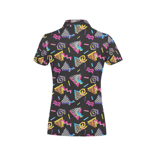 80s Pattern Print Design 3 Women's Polo Shirt