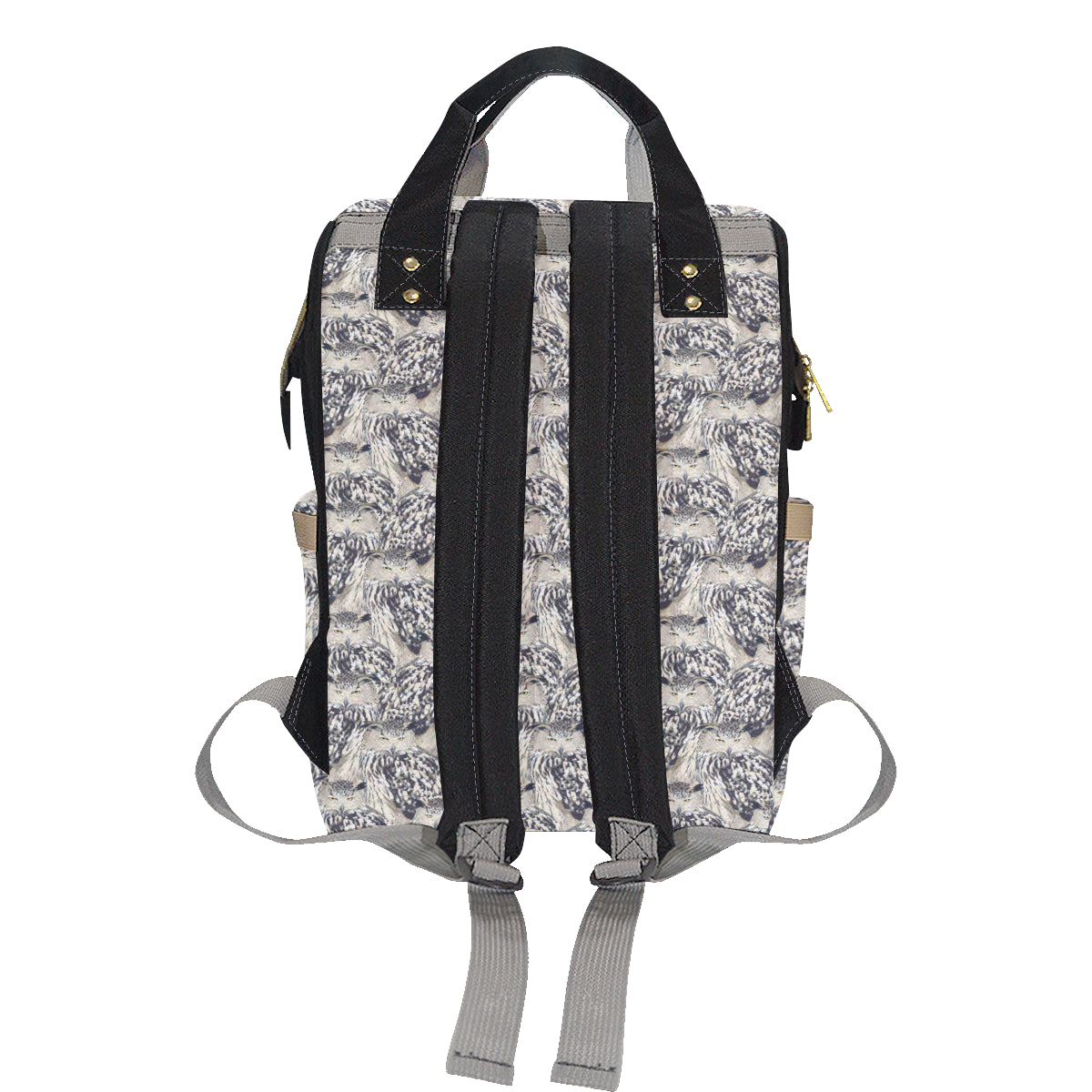 Owl Realistic Themed Design Print Diaper Bag Backpack