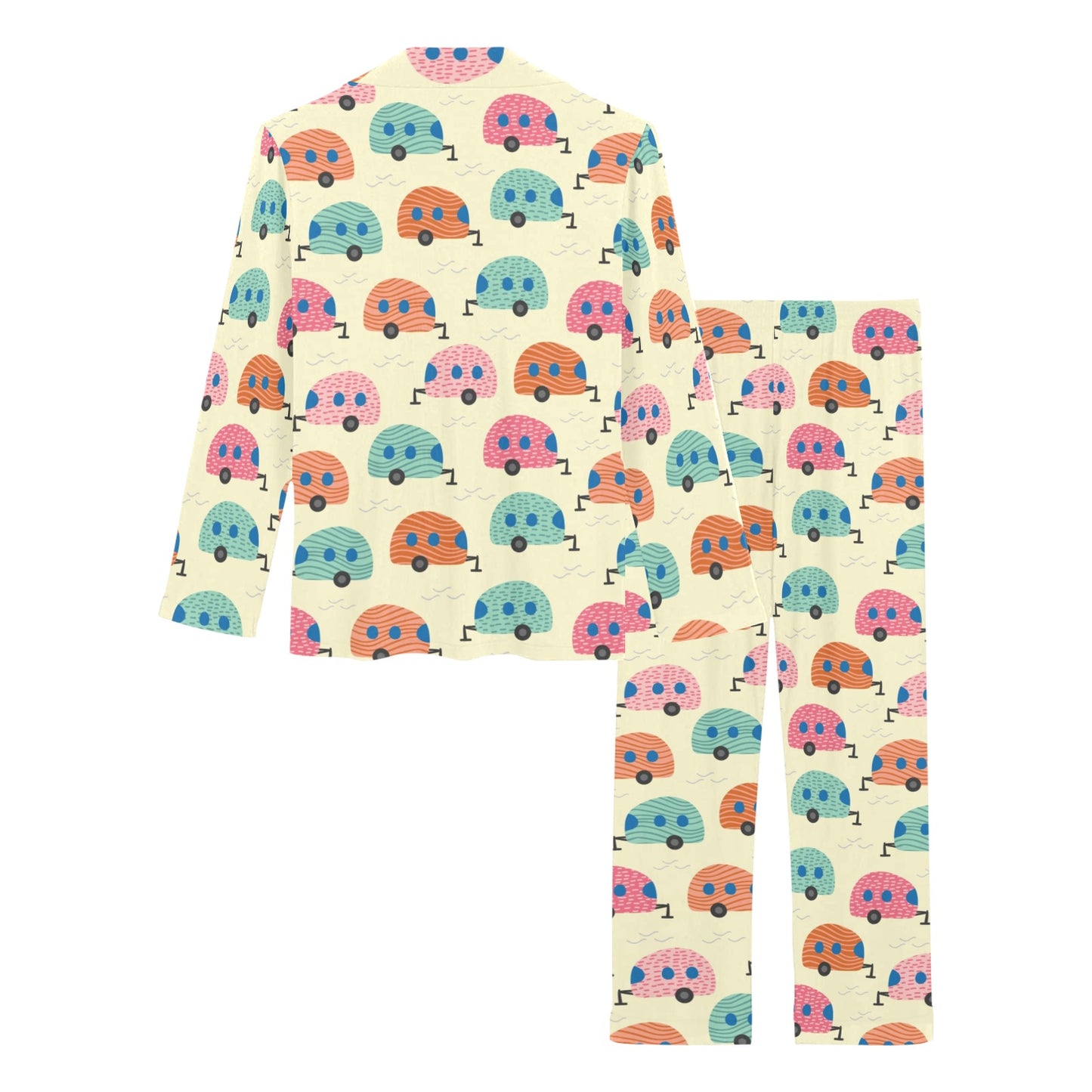 Camper Pattern Print Design 06 Women's Long Pajama Set