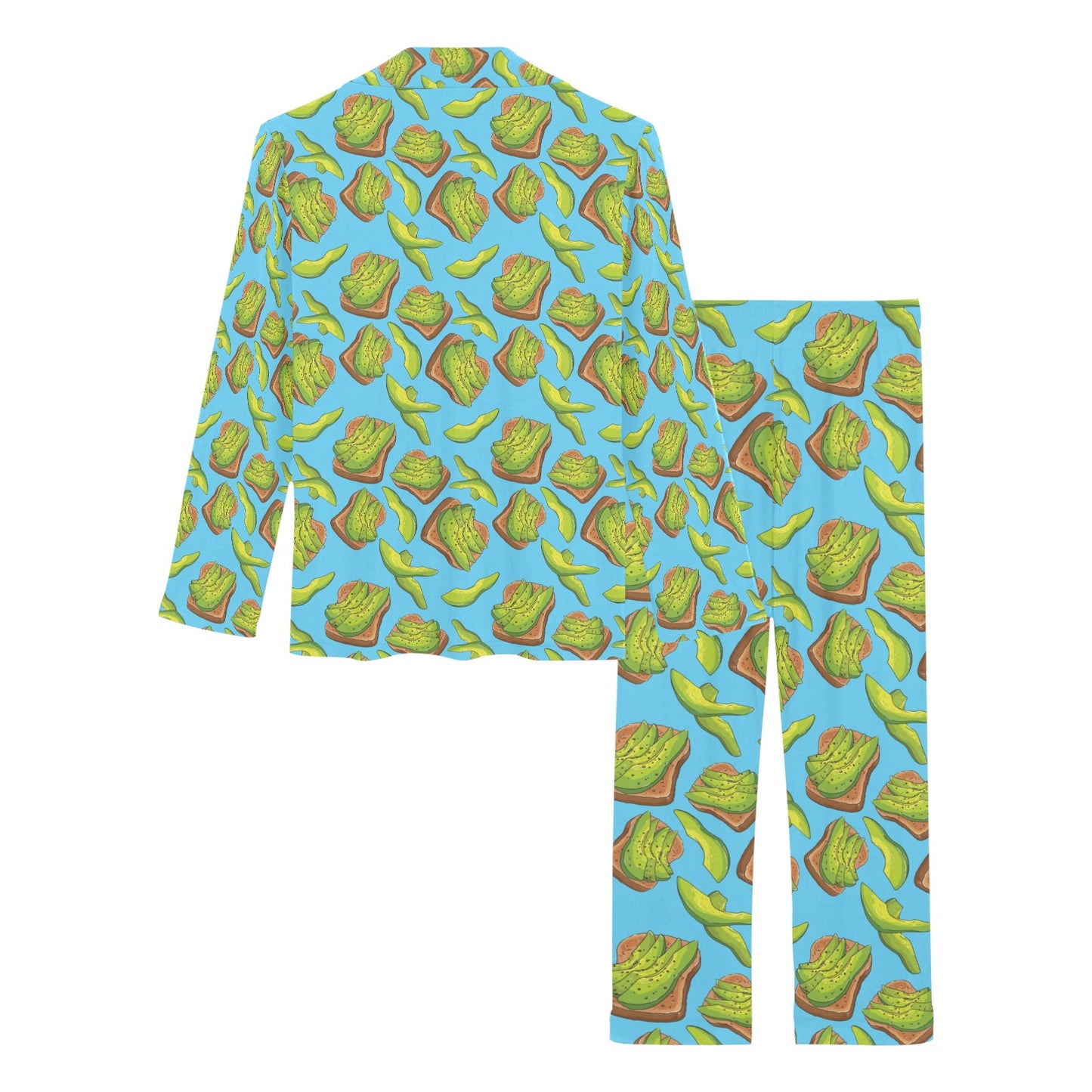 Sandwich Avocado Print Design LKS306 Women's Long Pajama Set