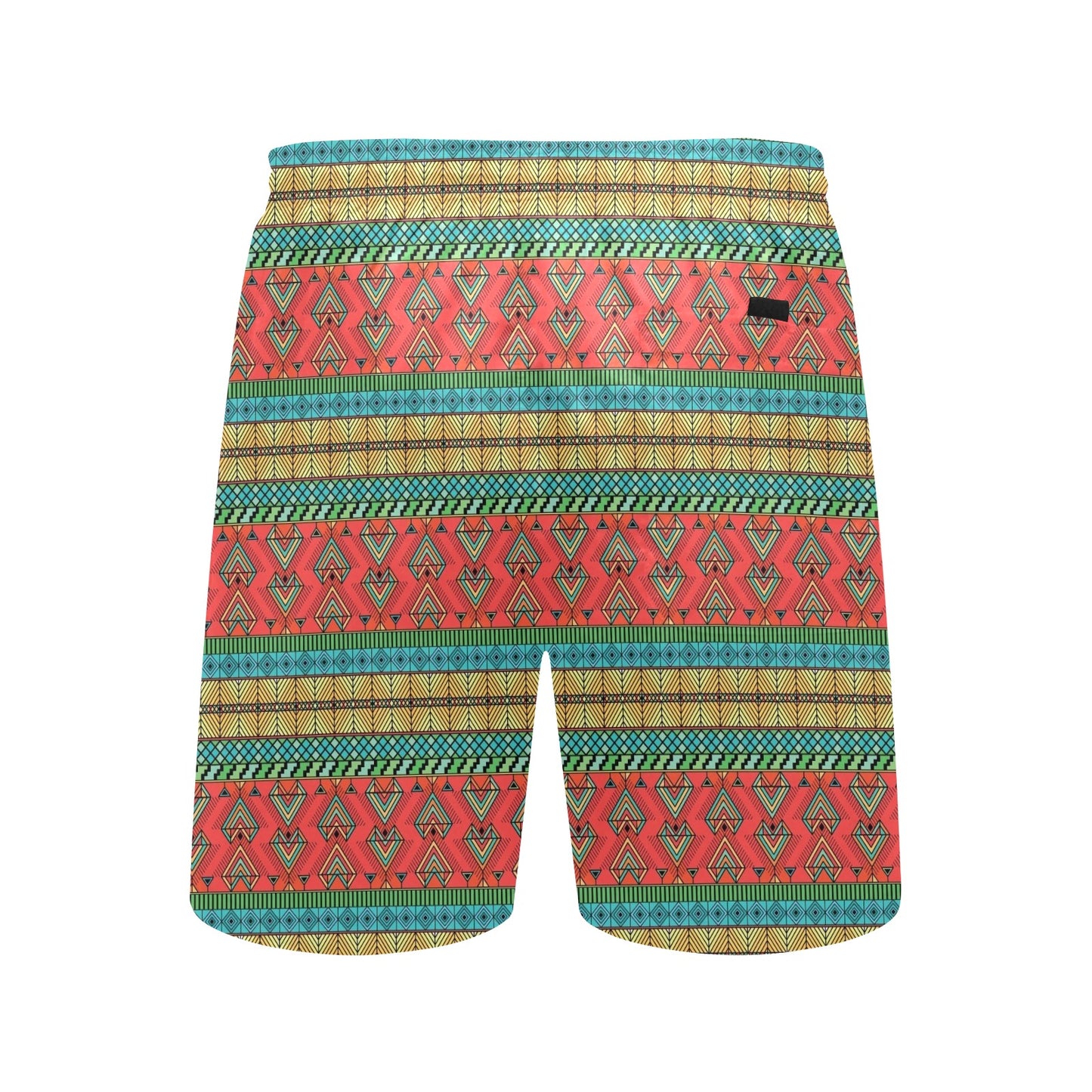 African Colorful Zigzag Print Pattern Men's Swim Trunks Beach Shorts
