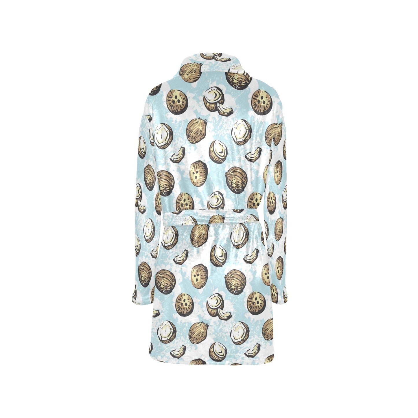 Coconut Pattern Print Design CN01 Women's Fleece Robe
