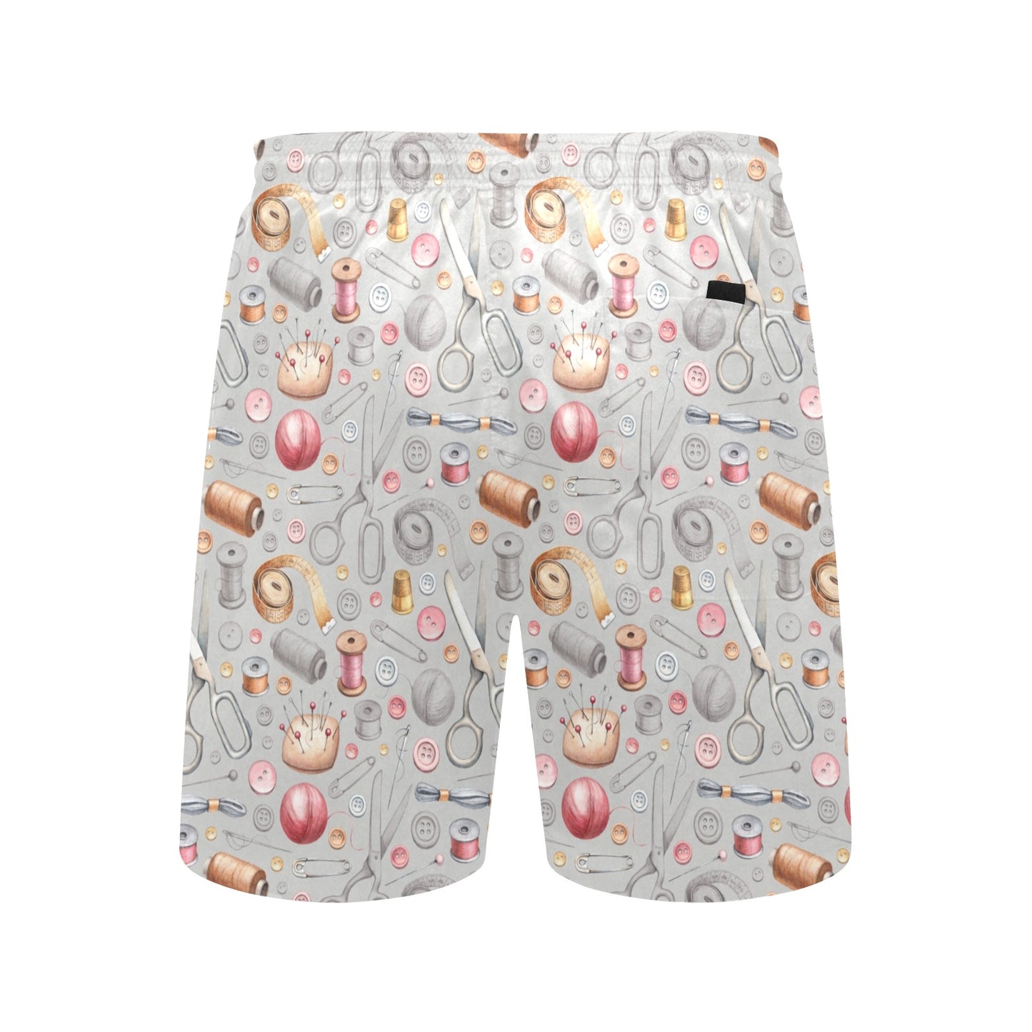 Sewing Equipment Print Design LKS302 Men's Swim Trunks Beach Shorts