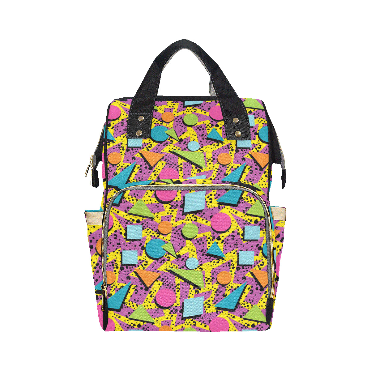 80s Pattern Print Design 1 Diaper Bag Backpack