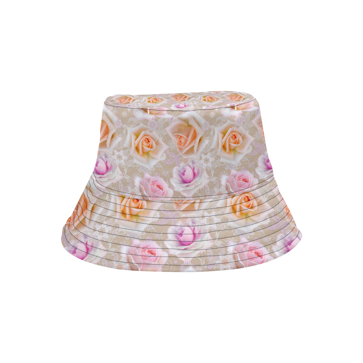 Rose Pattern Print Design RO011 Unisex Bucket Hat