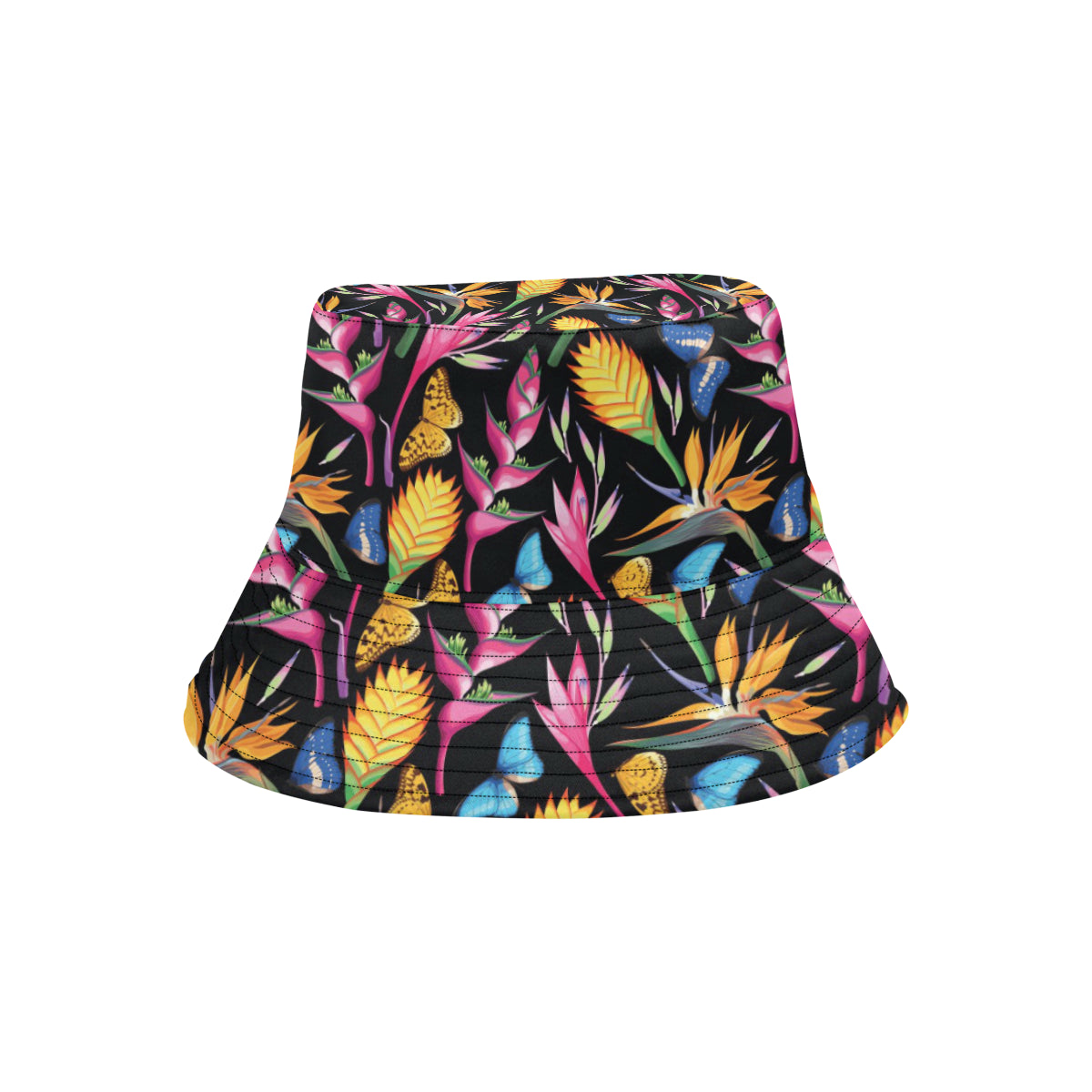 Tropical Flower Pattern Print Design TF016 Unisex Bucket Hat
