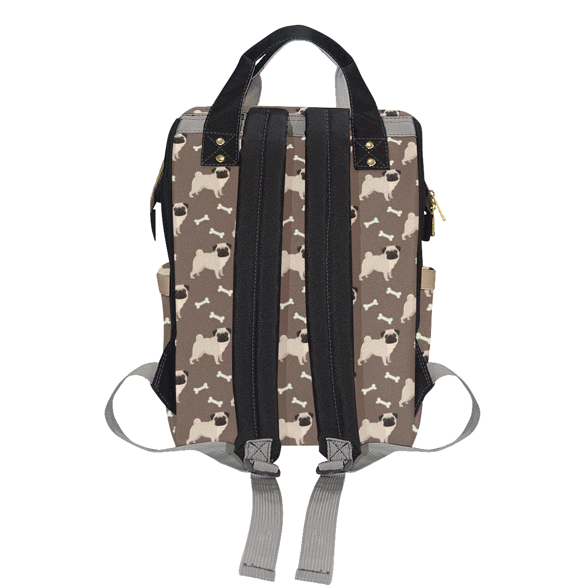 Pug Pattern Print Design A02 Diaper Bag Backpack