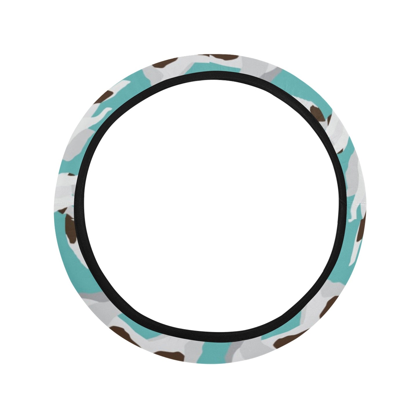 St Bernards Print Design LKS302 Steering Wheel Cover with Elastic Edge