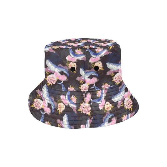 Blue Whale Print Design LKS401 Unisex Bucket Hat