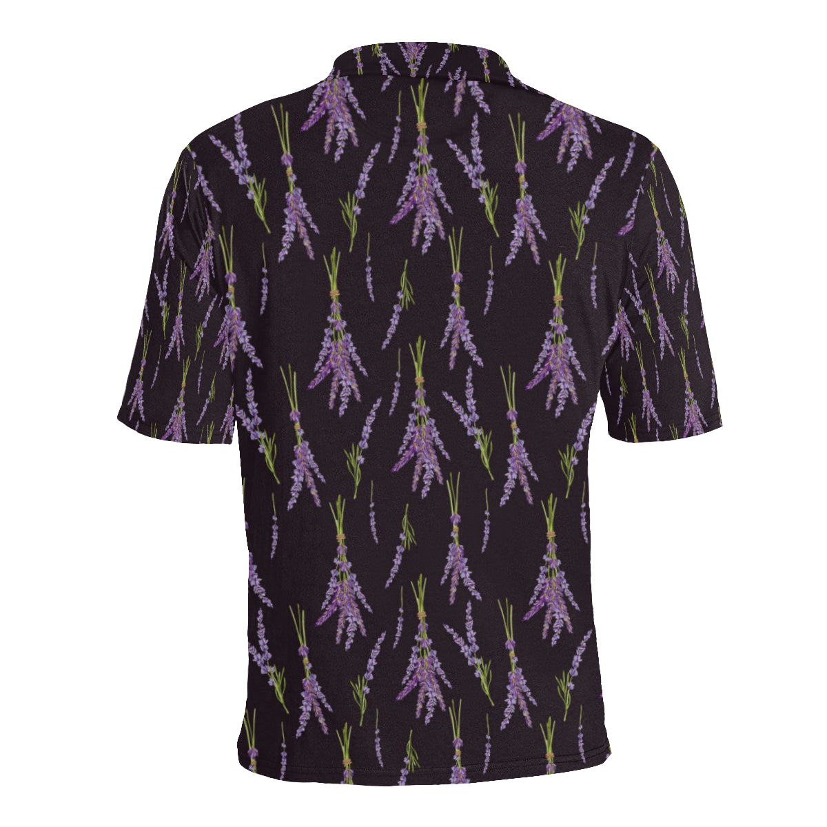 Lavender Pattern Print Design LV05 Men Polo Shirt