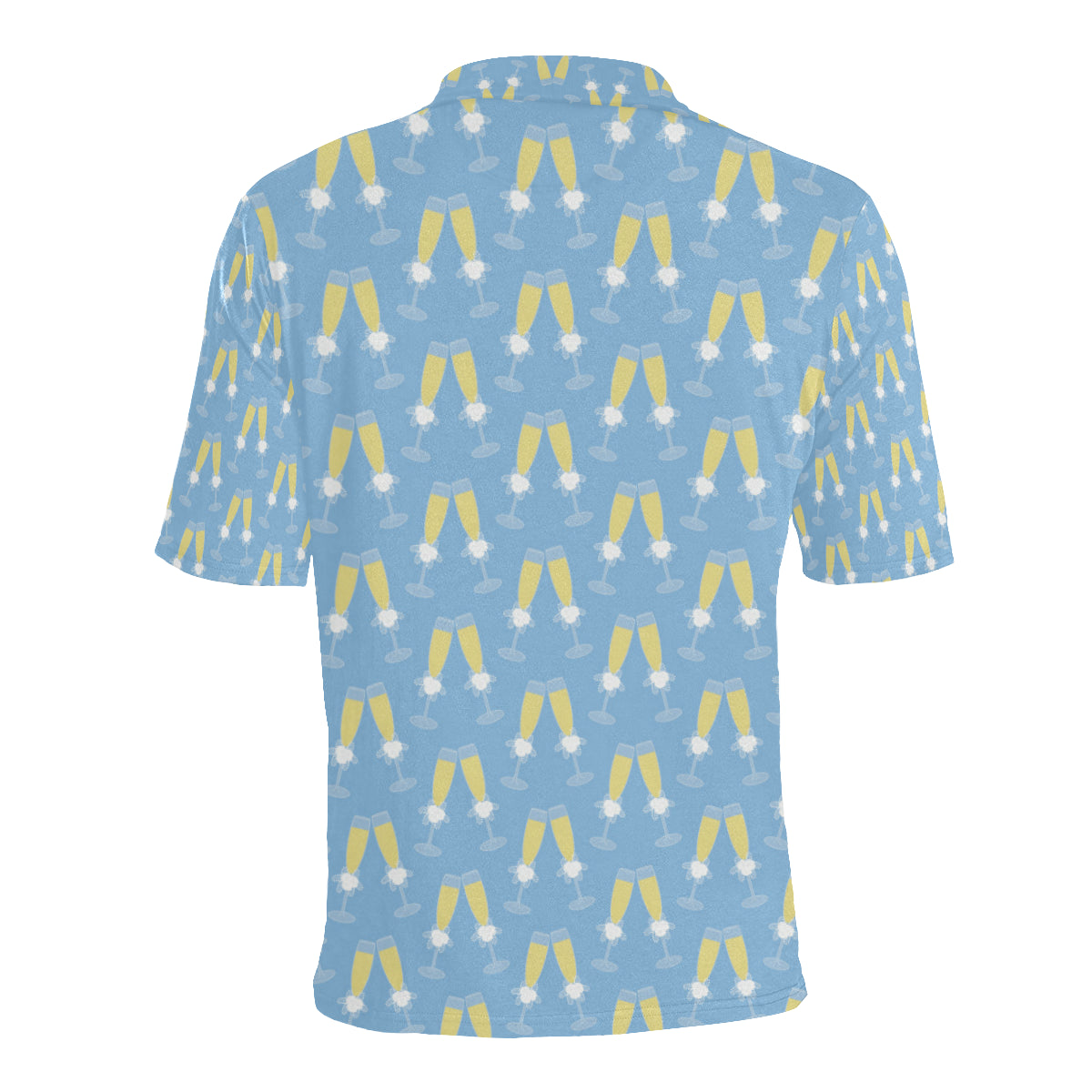 Champagne Pattern Print Design 06 Men Polo Shirt