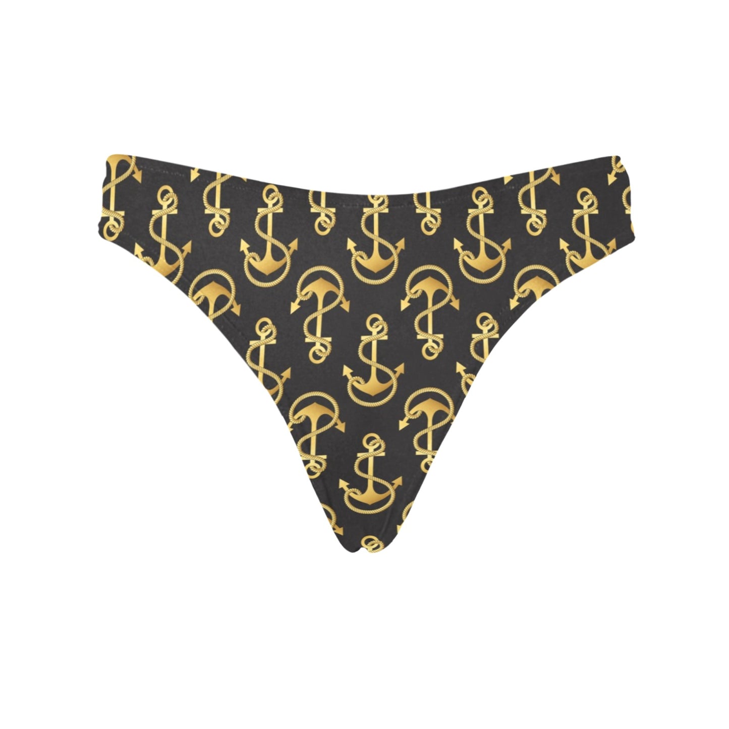 Anchor Gold Pattern Women's Thongs