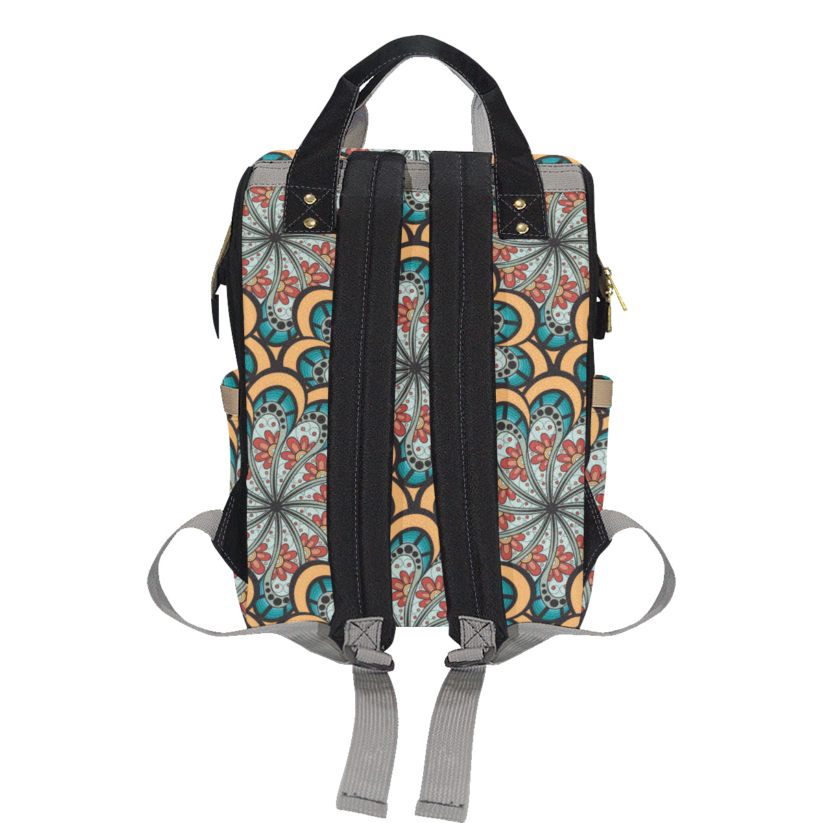 Mandala Pattern Print Design 01 Diaper Bag Backpack