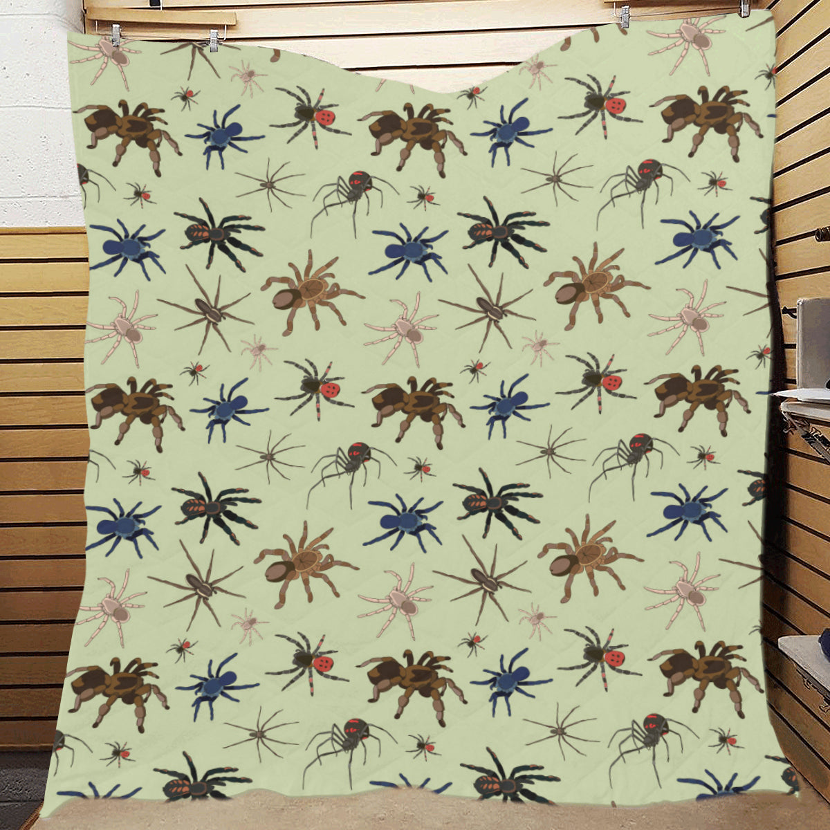Tarantula Pattern Print Design 02 Premium Quilt
