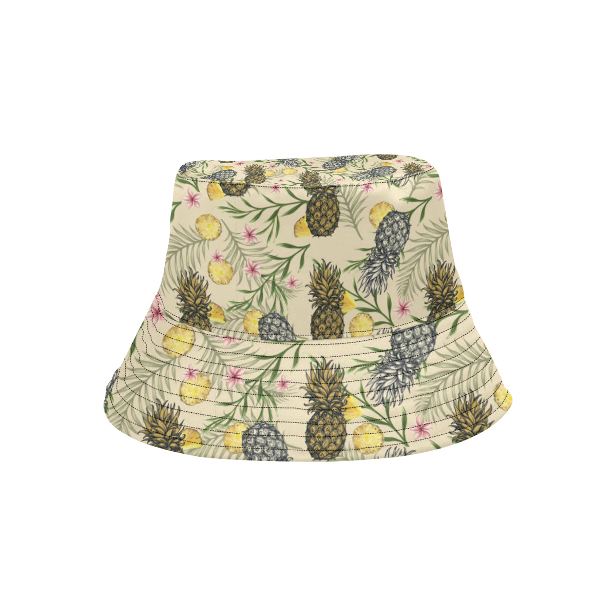 Pineapple Pattern Print Design PP012 Unisex Bucket Hat