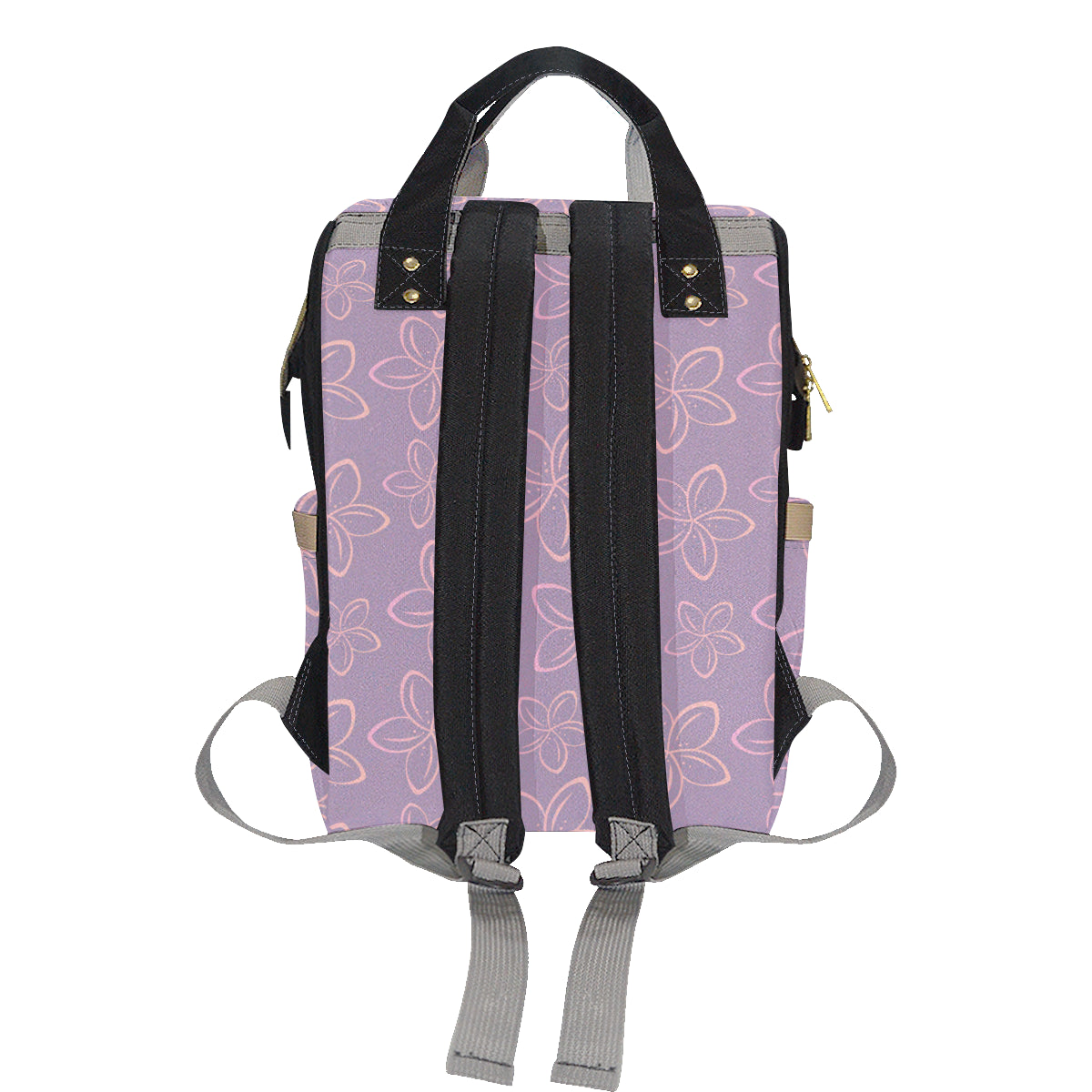Plumeria Pattern Print Design A01 Diaper Bag Backpack
