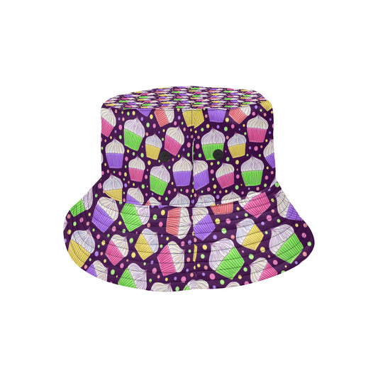 Cupcake Pattern Print Design CP07 Unisex Bucket Hat