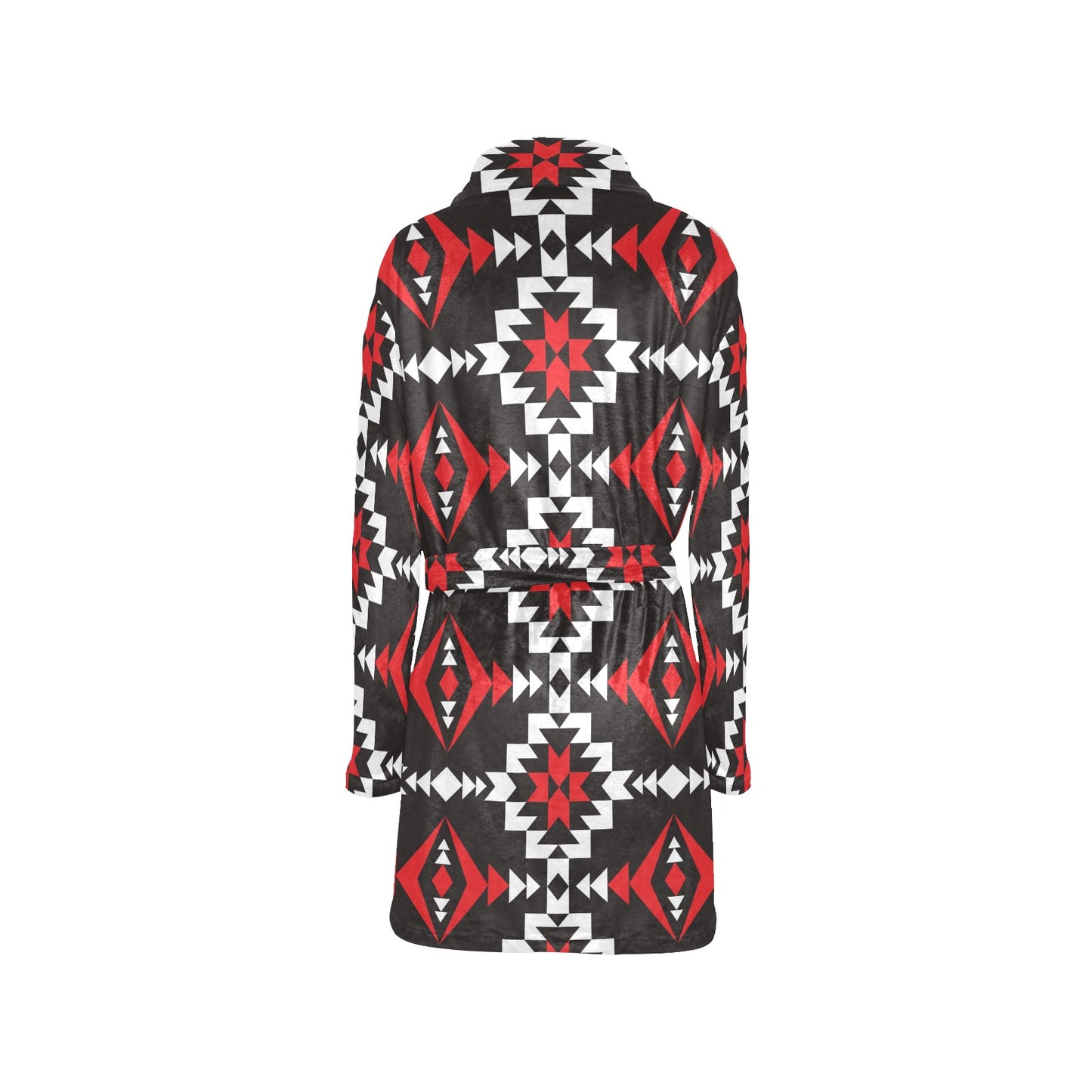 Navajo Pattern Print Design A02 Women's Fleece Robe