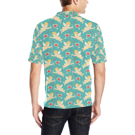 Cupid Pattern Print Design 01 Men Polo Shirt