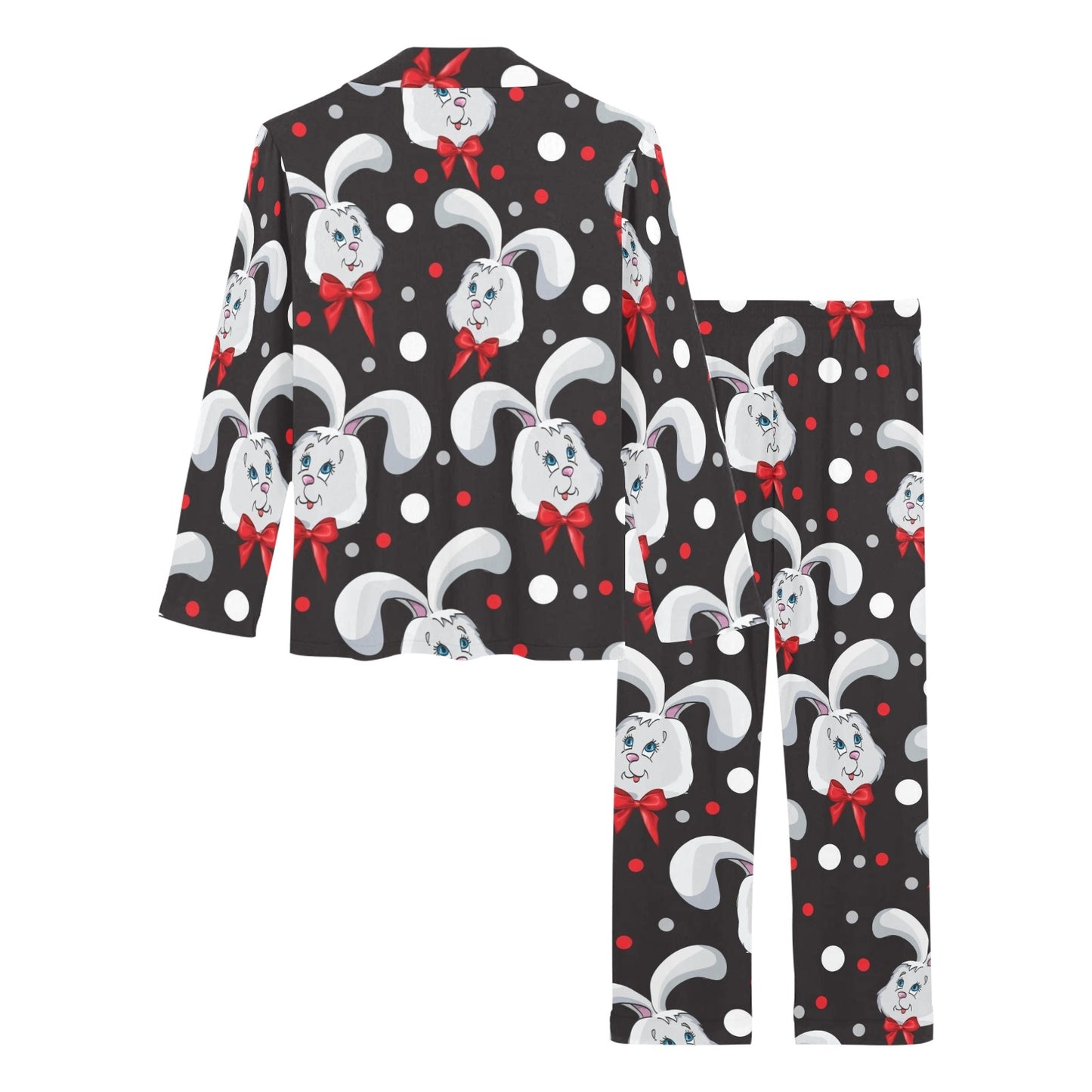 Rabbit Pattern Print Design RB012 Women's Long Pajama Set