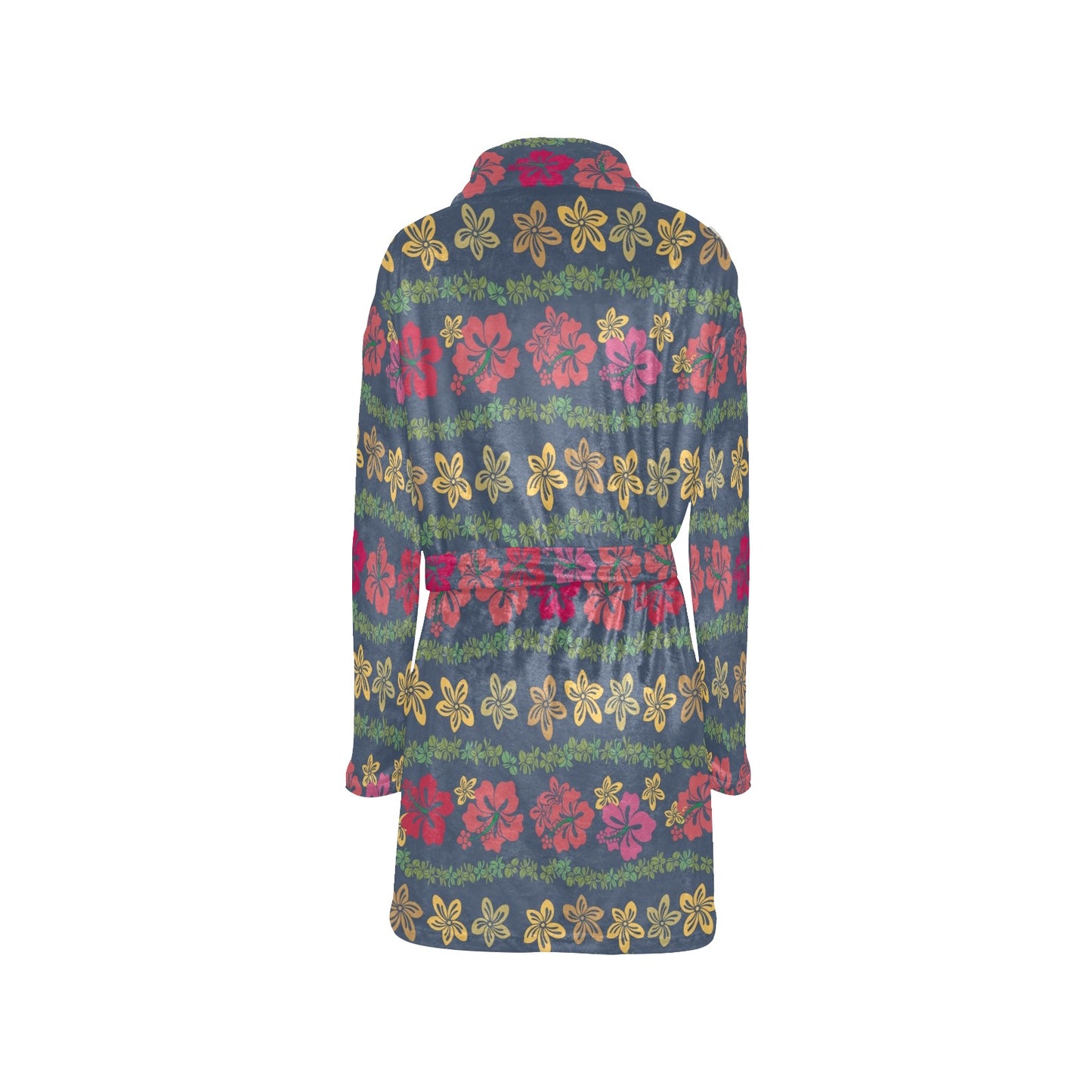 Hawaiian Themed Pattern Print Design H018 Women's Fleece Robe