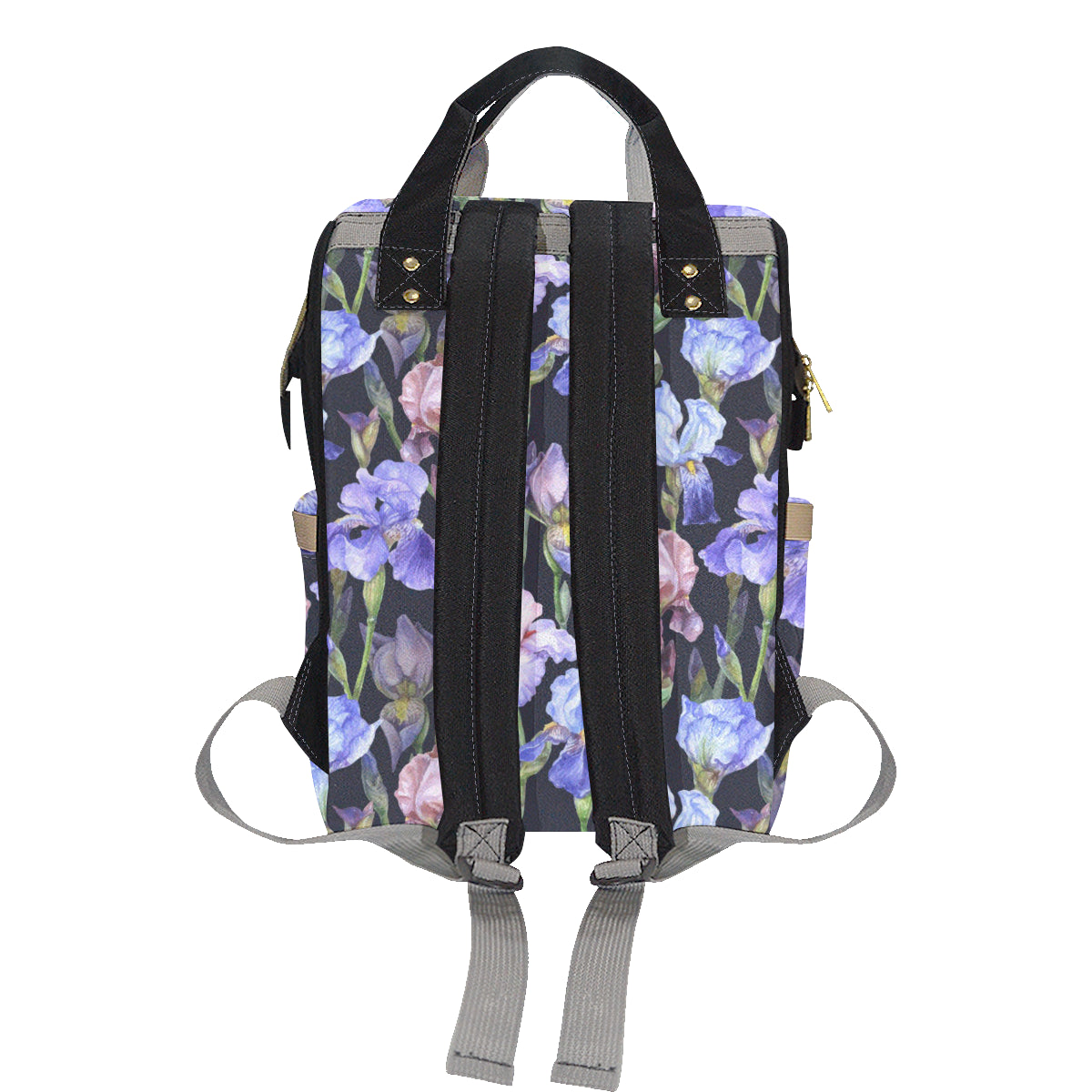Iris Pattern Print Design IR04 Diaper Bag Backpack