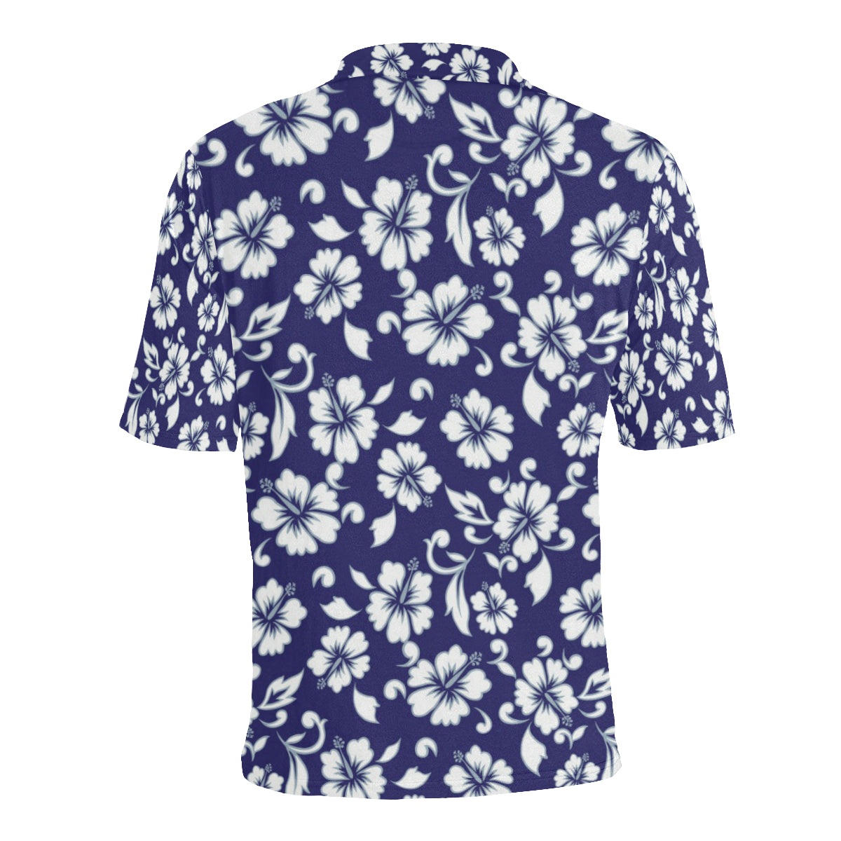 Hibiscus Pattern Print Design HB010 Men Polo Shirt