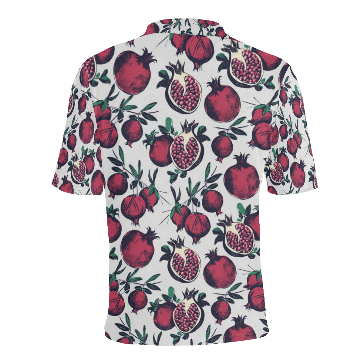 Pomegranate Pattern Print Design PG01 Men Polo Shirt
