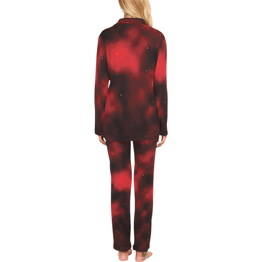 Nebula Pattern Print Design A03 Women's Long Pajama Set