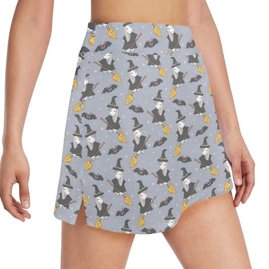 Witch Print Design LKS307 17" Golf & Pickleball Skort with Pockets