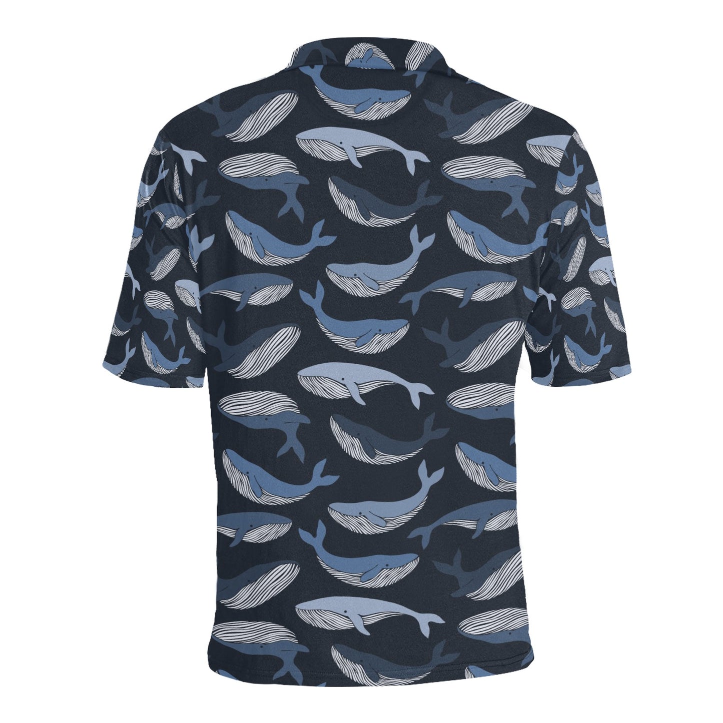 Whale Print Design LKS301 Men Polo Shirt
