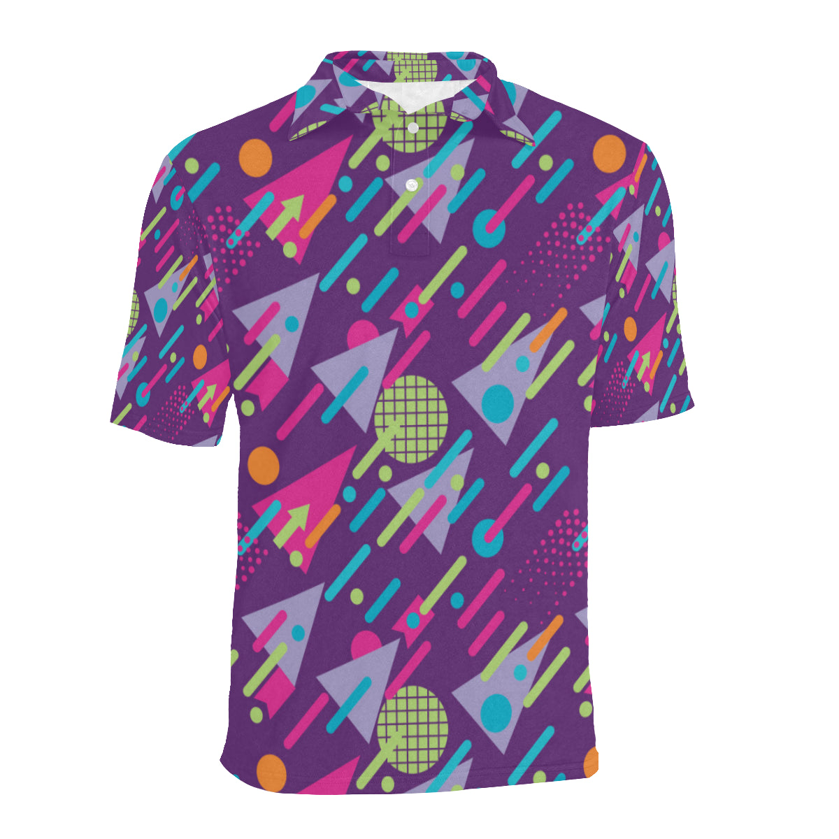 90s Pattern Print Design 4 Men Polo Shirt