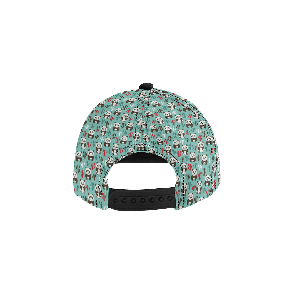 Panda Bear Cute Themed Print Snapback Cap
