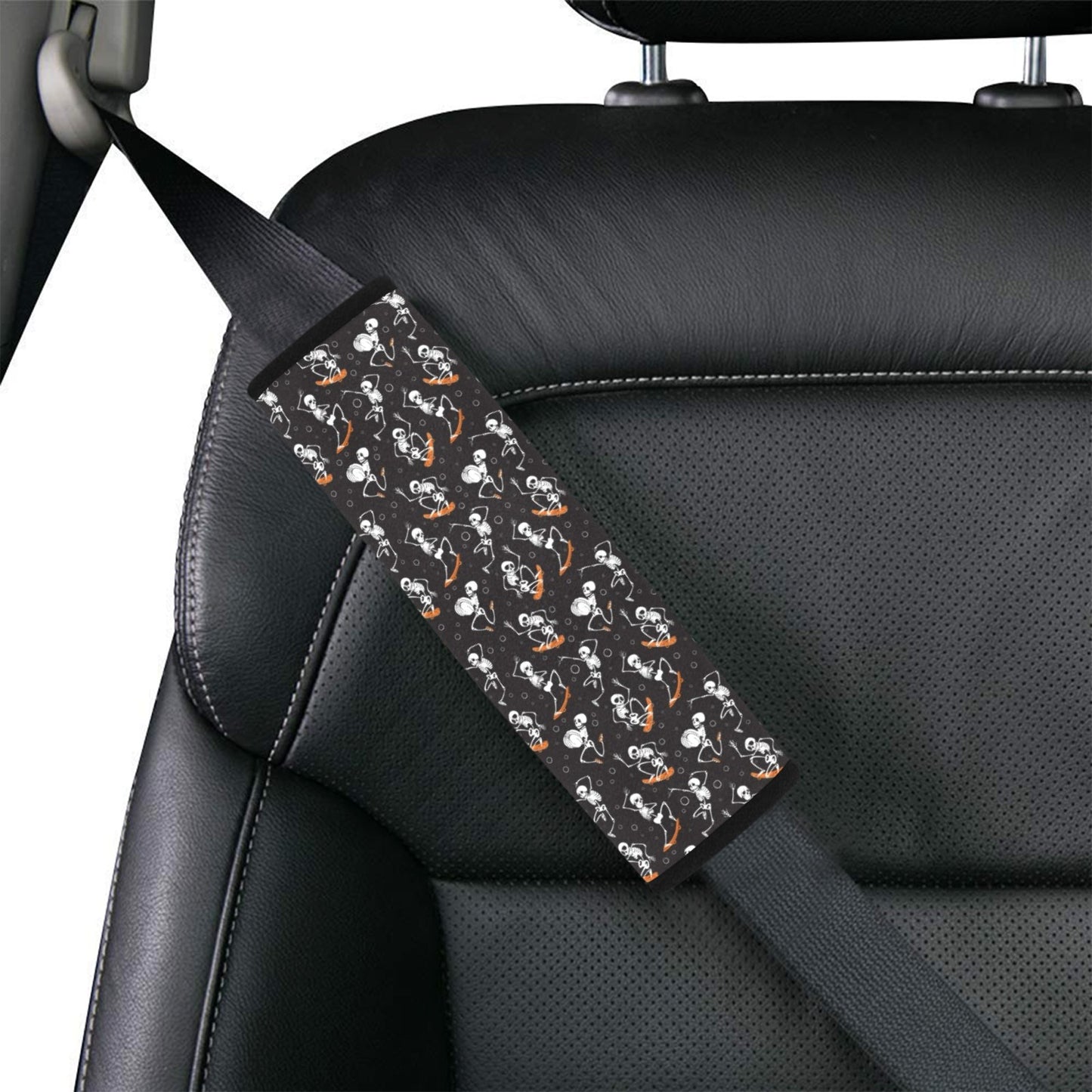 Skateboard With Skeleton Print Design LKS303 Car Seat Belt Cover