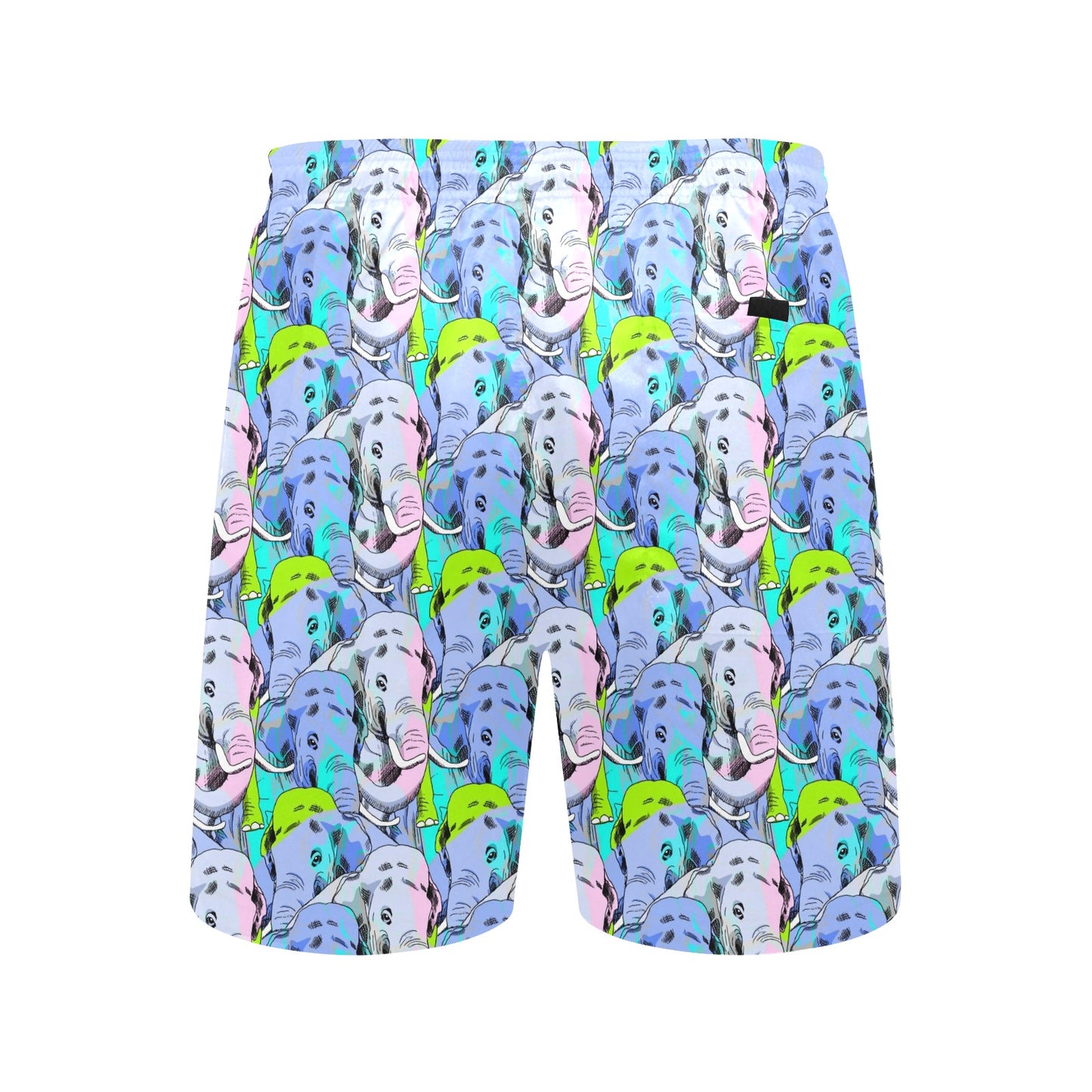 Elephant Art color Print Pattern Men's Swim Trunks Beach Shorts
