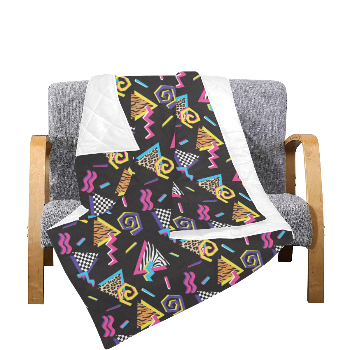 80s Pattern Print Design 3 Premium Quilt