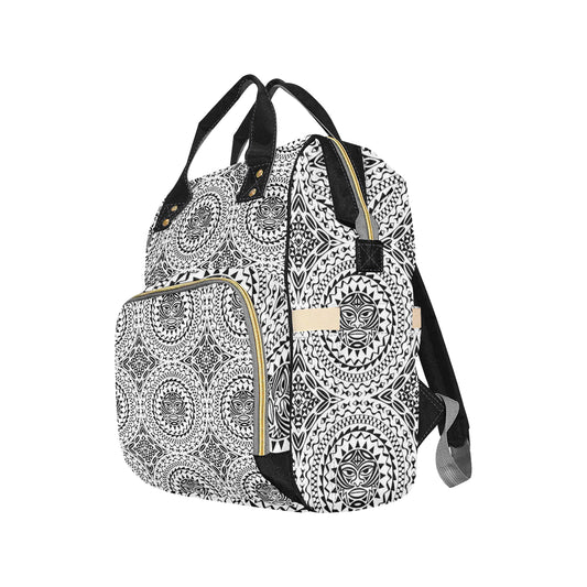 Polynesian Tribal Mask Diaper Bag Backpack