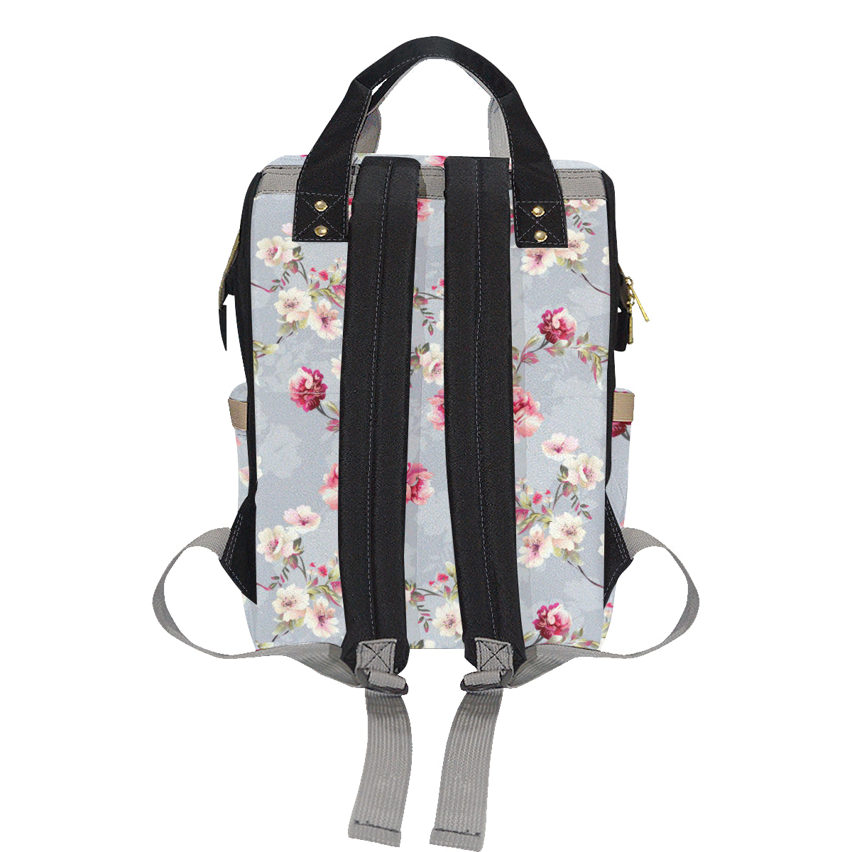 Summer Floral Pattern Print Design SF02 Diaper Bag Backpack