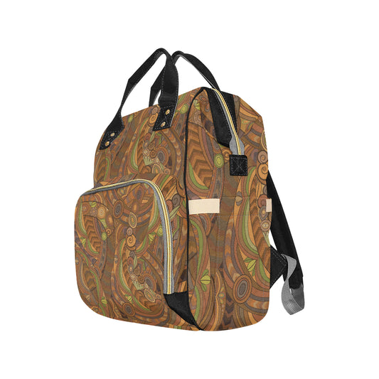 Maori Ornament Design Print Diaper Bag Backpack