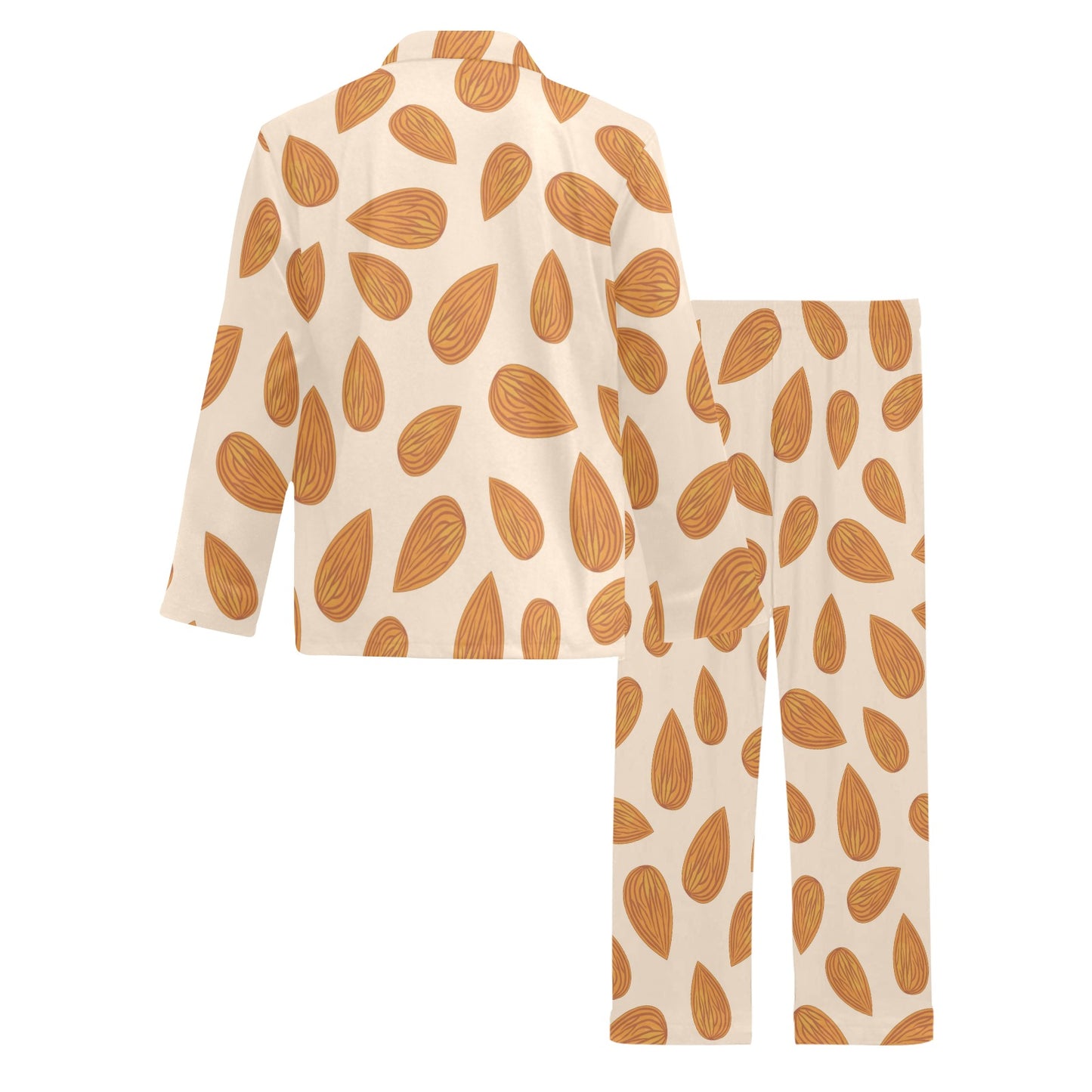 Almond Pattern Print Design 03 Men's Long Pajama Set